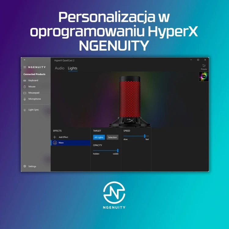 HyperX QuadCast 2 – mikrofon USB (czarny)