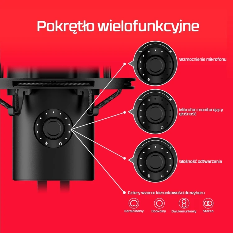 HyperX QuadCast 2 – mikrofon USB (czarny)