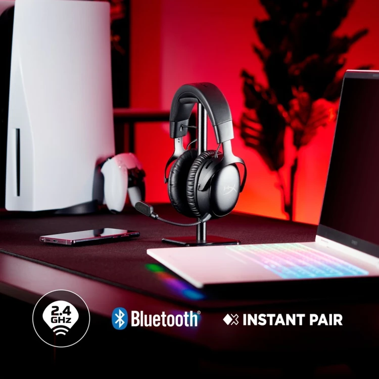 HyperX Cloud III Wireless – bezprzewodowy zestaw słuchawkowy do gier (czarno-czerwony)