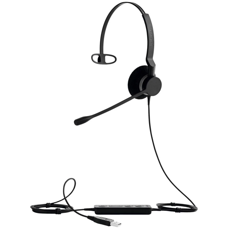 Jabra 2393-829-109 słuchawki/zestaw słuchawkowy Przewodowa Opaska na głowę Biuro/centrum telefoniczne USB Typu-A Czarny
