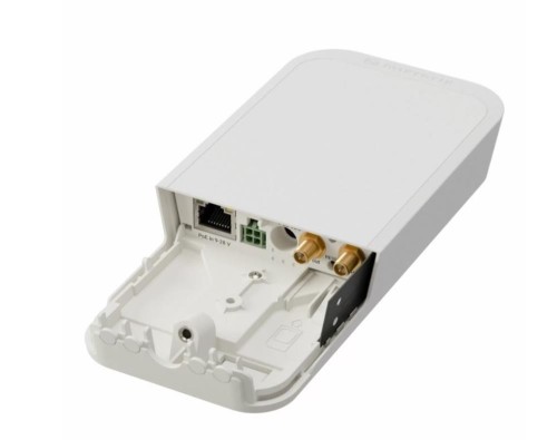 Router Mikrotik wAP LoRa8 kit - przepływność 300 Mbps, LAN 10/100 Mbps, zasilanie 9-30V, montaż na suficie, biała obudowa, antena wewn. i zewn., Ather