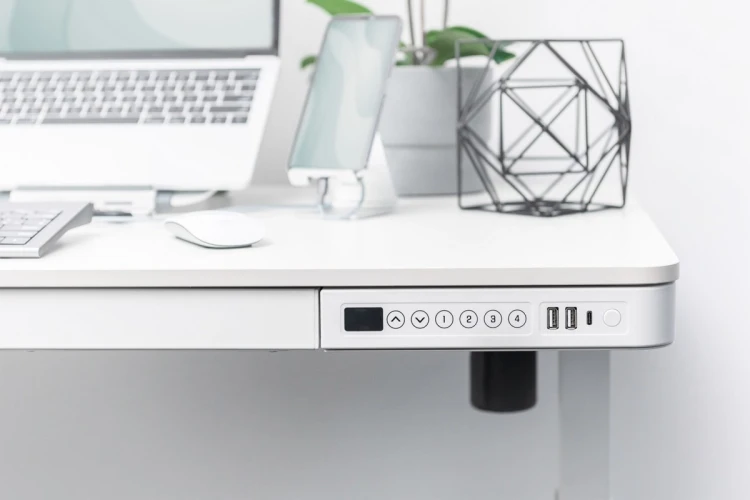 Digitus Biurko z elektryczną regulacją wysokości oraz stacją ładowania USB i szufladą