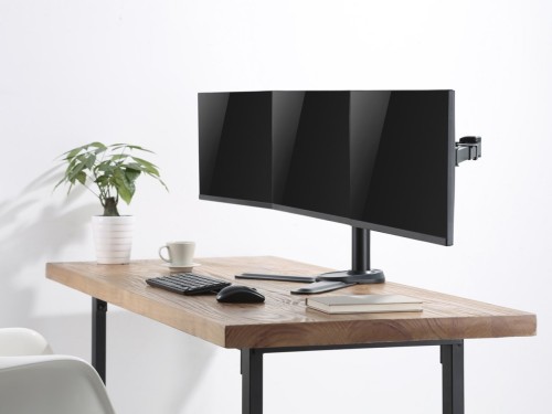 Uchwyt biurkowy Equip Pro - Tilt dla 3 wyświetlaczy LCD - Rozmiar ekranu: 43,2-68,6 cm (17"-27") - Interfejs montażowy: do 100 x 100 mm - Biurko