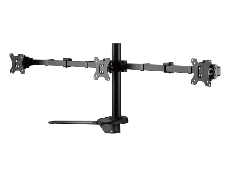 Uchwyt biurkowy Equip Pro - Tilt dla 3 wyświetlaczy LCD - Rozmiar ekranu: 43,2-68,6 cm (17"-27") - Interfejs montażowy: do 100 x 100 mm - Biurko