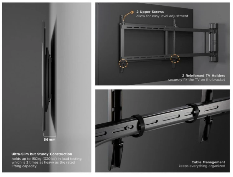 Wyposaż się w uchwyt ścienny 32"-75" / silnik 1TFT. 2Joints 50Kg sw lite Sprzedaż detaliczna