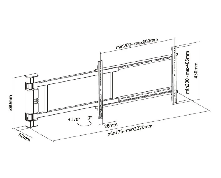 Wyposaż się w uchwyt ścienny 32"-75" / silnik 1TFT. 2Joints 50Kg sw lite Sprzedaż detaliczna