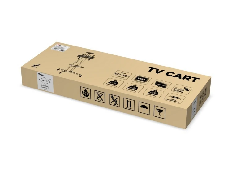 Uchwyt podłogowy Equip Bodenstandhalter 37-70/50kg 1TFT 2Ablagen Höhe czarny