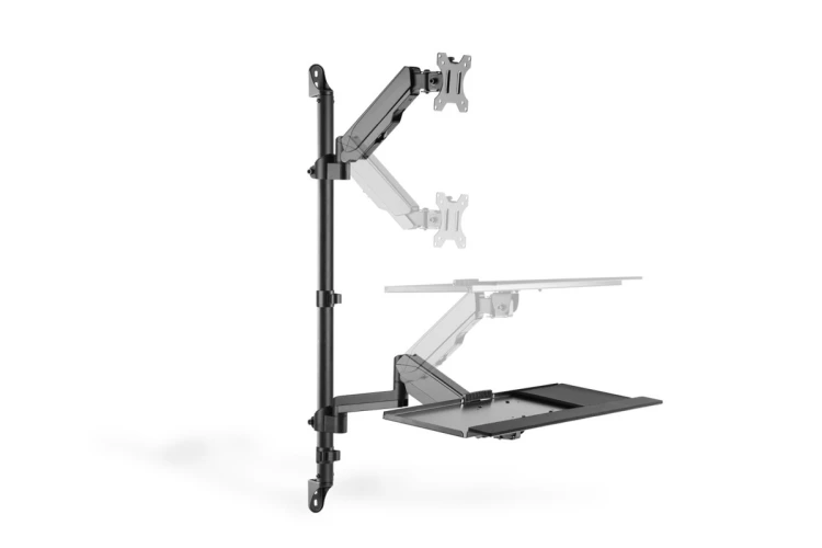 Ramię naścienne pojedyncze LCD+klawiatura, max.32"max. 8kg, uchylno-obrotowe