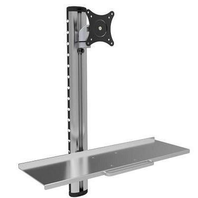 Techly ICA-PLW 01 uchwyt / stojak do monitorów 68,6 cm (27") Ściana Srebrny