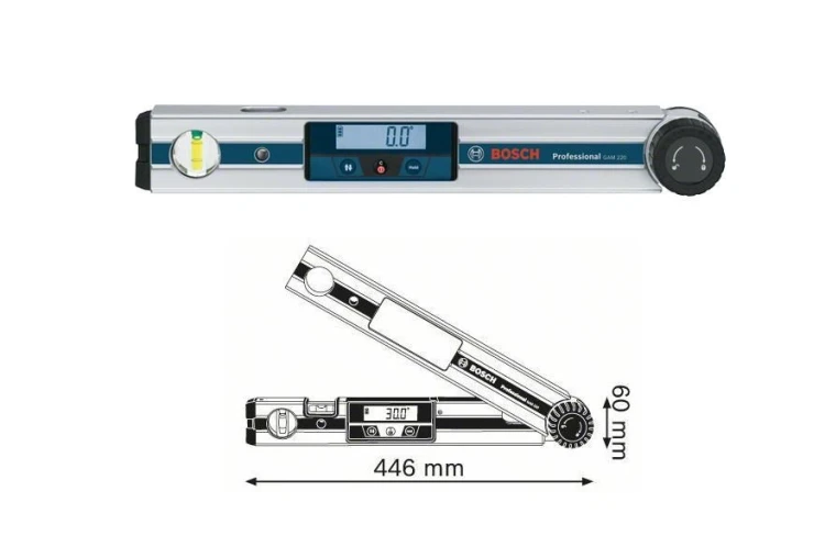 Bosch GAM 220 Professional cyfrowe mierniki kąta 0 - 220°