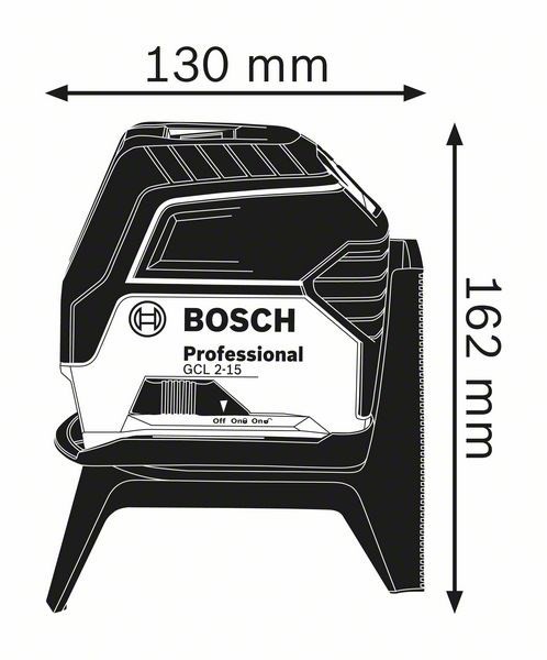 Bosch GCL 2-15 Niwelator liniowy/poziomowy 15 m 650 nm (<1 mW)