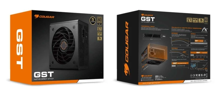 Zasilacz COUGAR GST 750W ATX3.1 / 80 Plus Złoty