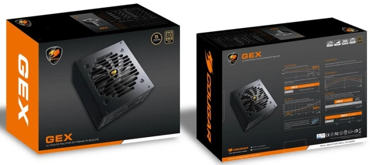 Zasilacz COUGAR GEX 850W ATX3.0 / 80 Plus Złoty / Modułowy