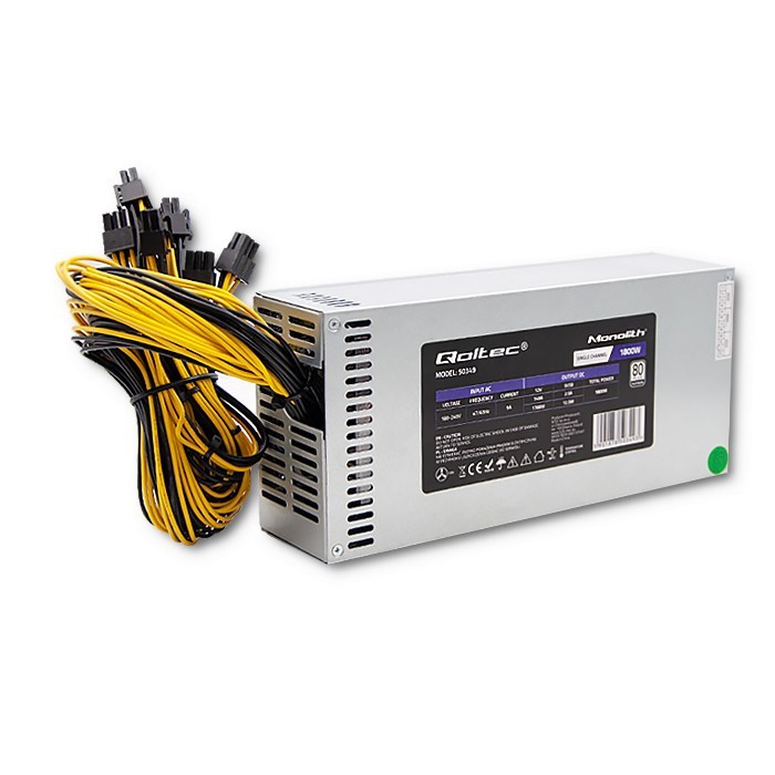 Qoltec 50349 moduł zasilaczy 1800 W ATX Szary