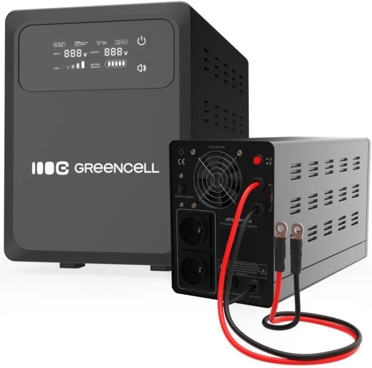 UPS ZASILACZ AWARYJNY Greencell PowerCore 1200VA 800W AVR 12VDC LCD