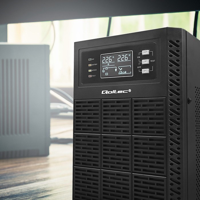 Qoltec Zasilacz awaryjny UPS | 6kVA | 6000W | Power Factor 1.0 | LCD | EPO | USB | On-line