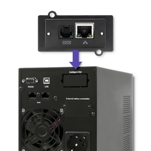 Qoltec 53042 zasilacz UPS Podwójnej konwersji (online) 1 kVA 800 W 2 x gniazdo sieciowe