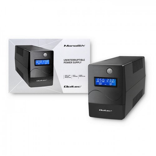 Zasilacz UPS Qoltec Monolith Podwójnej konwersji (online) 0,65 kVA 360 W 2 x gniazdo sieciowe