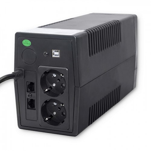 Zasilacz UPS Qoltec Monolith Podwójnej konwersji (online) 0,65 kVA 360 W 2 x gniazdo sieciowe