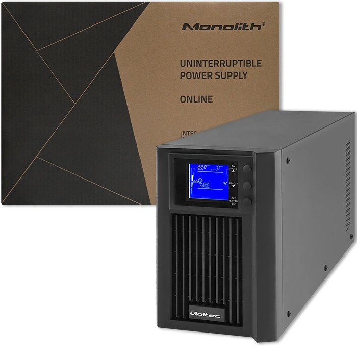 Zasilacz awaryjny UPS Qoltec Pure Sine Wave LCD 2000VA 1600W