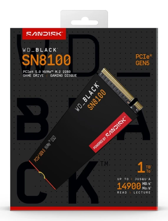 SSD WD Black SN8100 w/o HS 1TB  WDS100T1X0M