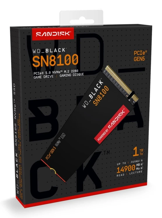 SSD WD Black SN8100 w/o HS 1TB  WDS100T1X0M