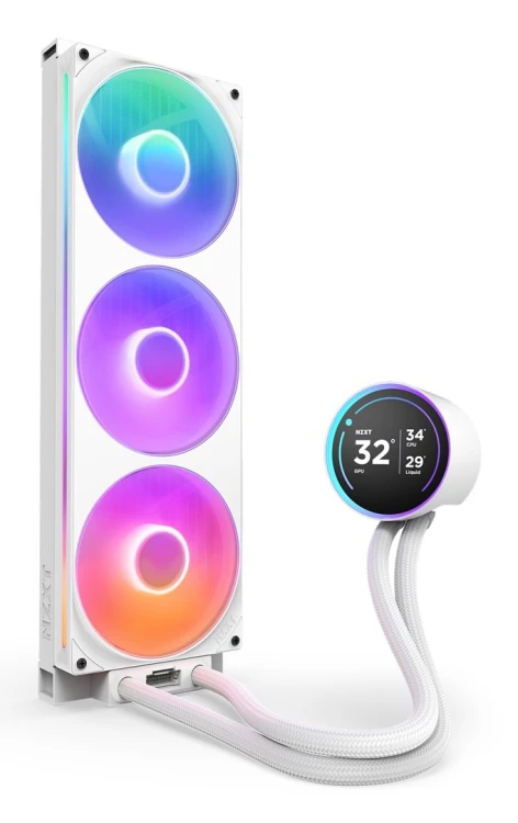 NZXT Kraken Elite 420 RGB Procesor Chłodnica cieczy all-in-one 14 cm Biały 1 szt.