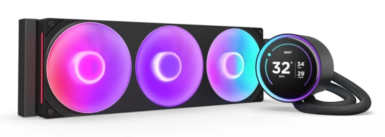 NZXT Kraken Elite 420 RGB Procesor Chłodnica cieczy all-in-one 14 cm Czarny 1 szt.