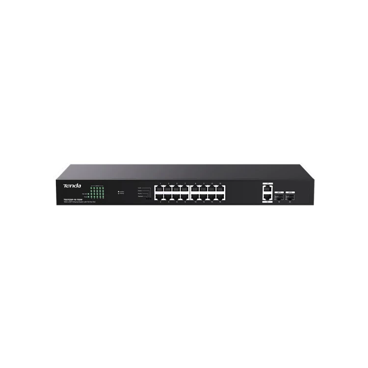 Tenda TEG1120P-16-150W łącza sieciowe Nie zarządzany Gigabit Ethernet (10/100/1000) Obsługa PoE