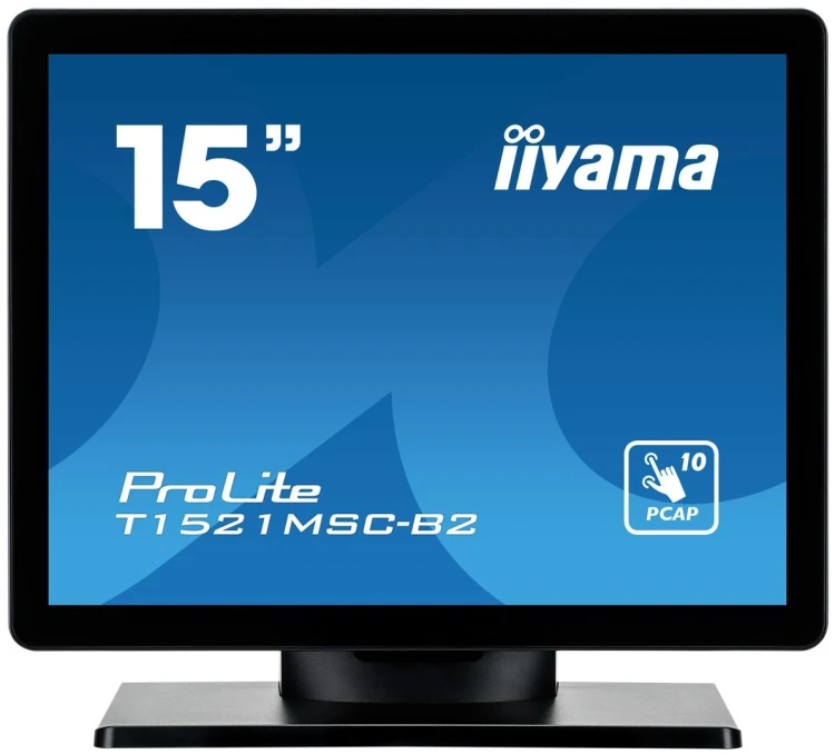 Monitor dotykowy T1521MSC-B2 15 cali PCAP bezel free front