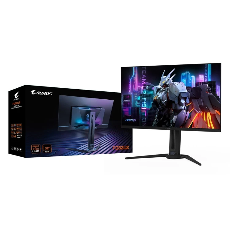 GIGABYTE FO32U2 monitor komputerowy 80 cm (31.5") 3840 x 2160 px 4K Ultra HD OLED Czarny