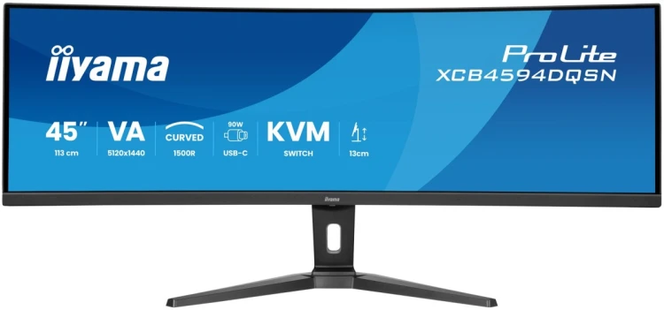 iiyama G-MASTER 45"LCD Curved Bus. UWQHD monitor komputerowy 114,3 cm (45") 5120 x 1440 px Dual QHD LED Czarny