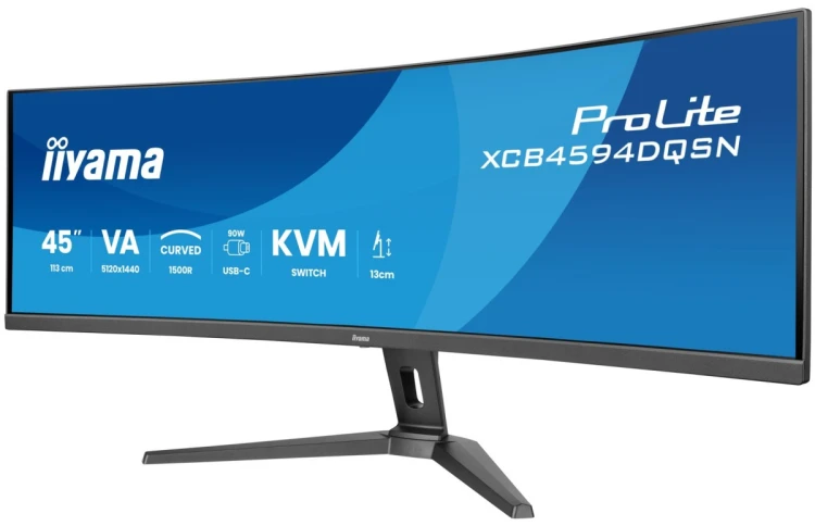 iiyama G-MASTER 45"LCD Curved Bus. UWQHD monitor komputerowy 114,3 cm (45") 5120 x 1440 px Dual QHD LED Czarny
