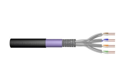 Kabel instalacyjny DIGITUS CAT 7 S-FTP PiMF, 500m, drum, AWG 23/1, 1200 MHz, PE, sx, bl