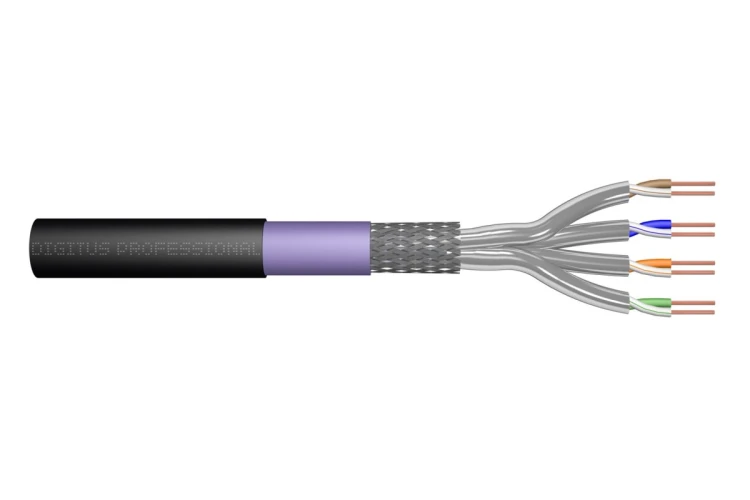 Kabel instalacyjny DIGITUS CAT 7 S-FTP PiMF, 500m, drum, AWG 23/1, 1200 MHz, PE, sx, bl
