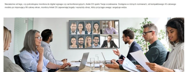 AVTEK MONITOR INFORMACYJNY DS2 65"