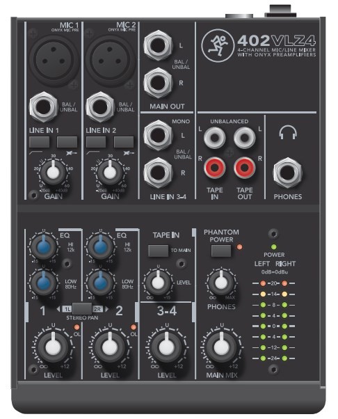 Mackie 402VLZ4 4 kan. 20 - 20000 Hz