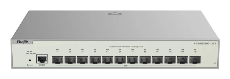 Ruijie Networks RG-NBS5500-12XS łącza sieciowe Zarządzany L3 Szary