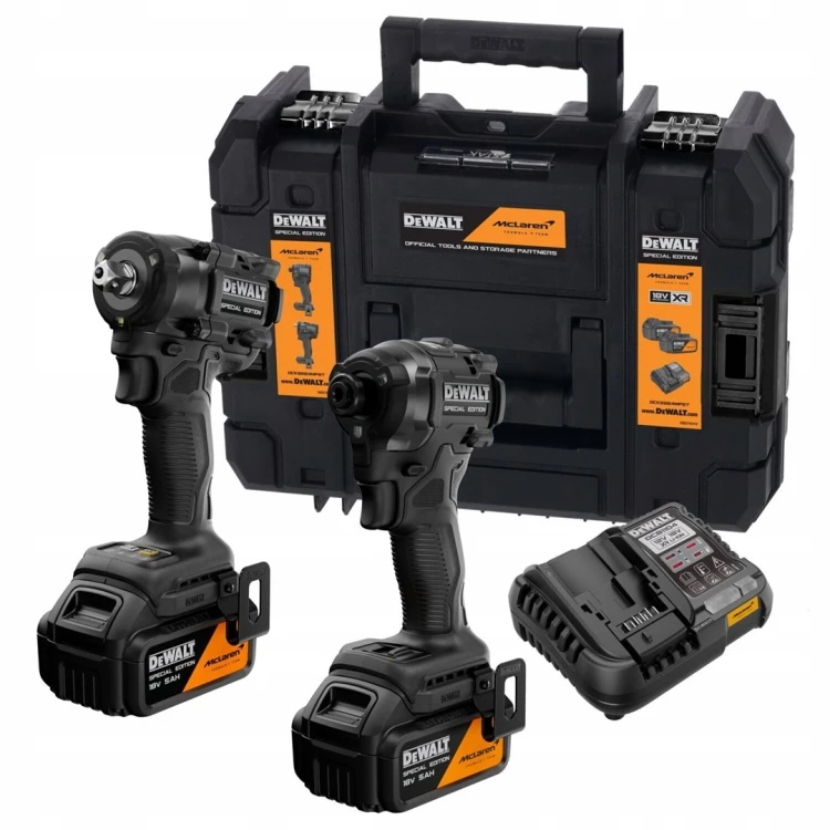 DEWALT ZESTAW COMBO 18V DCK2224MP2T (DCD86M, DCF92M) 2x5,0Ah TSTAK MCLAREN