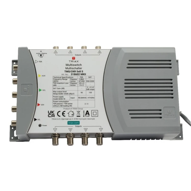 Multiswitch TMS-5/8S 5 wejść / 8 wyjść Triax