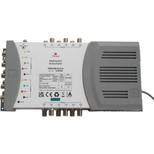 Multiswitch TMS-9/12S, 9 wejść / 12 wyjść, Triax