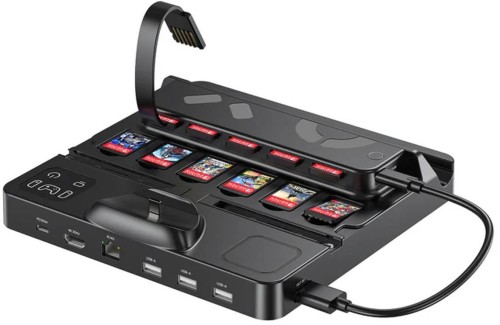 Unitek stacja ładująca Switch z przełącznikiem i czytnikiem kart do gier