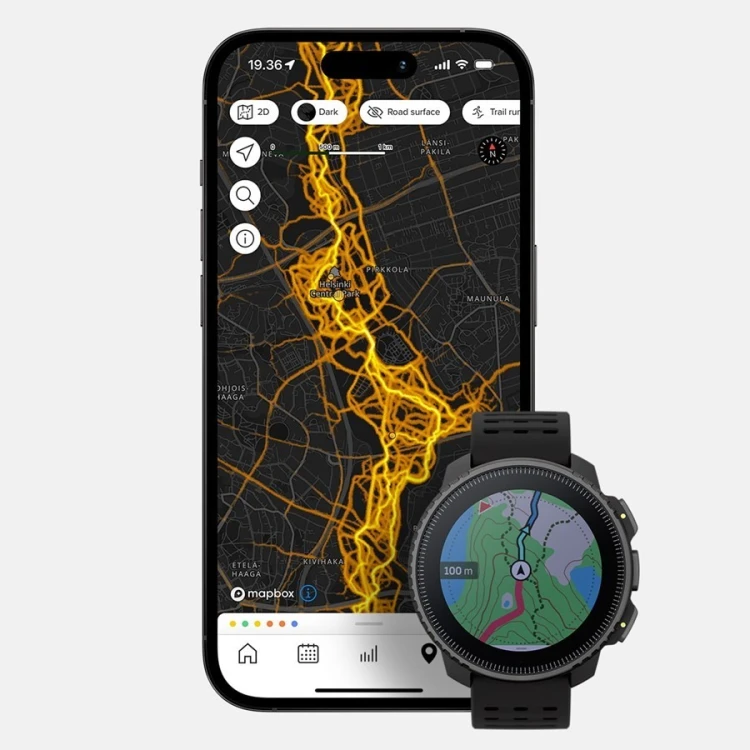 Suunto SS050862000 smartwatch / zegarek sportowy 3,56 cm (1.4") Igłowy 49 mm 280 x 280 px Ekran dotykowy Czarny GPS