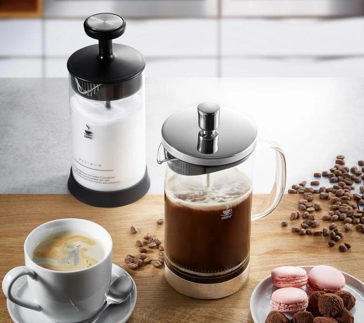 GEFU 16191 ręczny ekspres do kawy Zaparzacz do kawy/herbaty French Press 1 l Przezroczysty