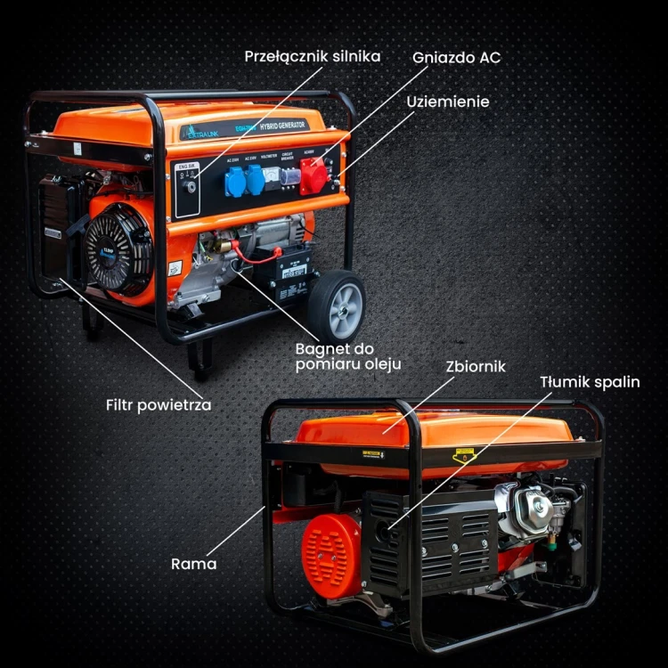 Extralink Agregat prądotwórczy EGH-7000 hybrydowy, 7kW