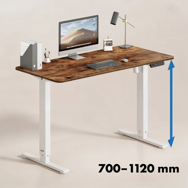 ERGO OFFICE BIURKO ELEKTRYCZNE REGULACJA MAX WYS. 1160MM, MAX - 80 KG, BEZ BLATU DO PRACY STOJĄCO SIEDZĄCEJ, BIAŁE ER-400 W