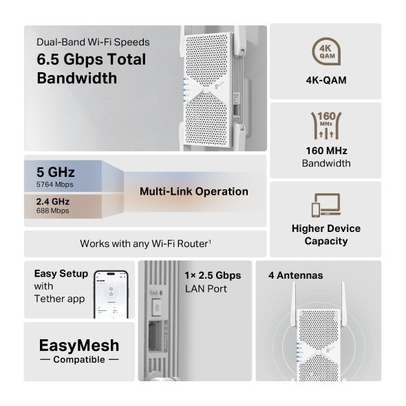 Wzmacniacz sygnału WiFi TP-LINK RE405BE