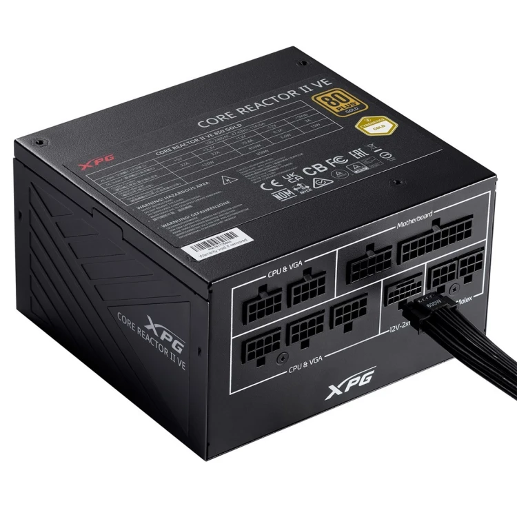 XPG COREREACTOR II VE 750W moduł zasilaczy 24-pin ATX ATX Czarny