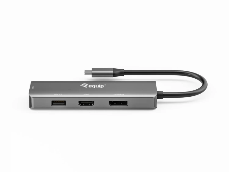 Equip 133485 zewnętrzna karta graficzna usb 3840 x 2160 px Czarny, Srebrny