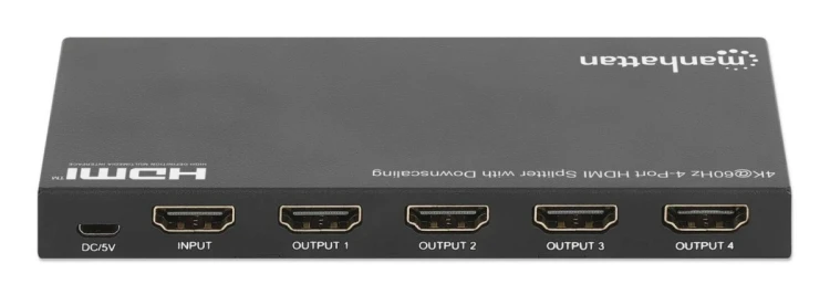 Manhattan 208369 rozgałęziacz telewizyjny HDMI 4x HDMI